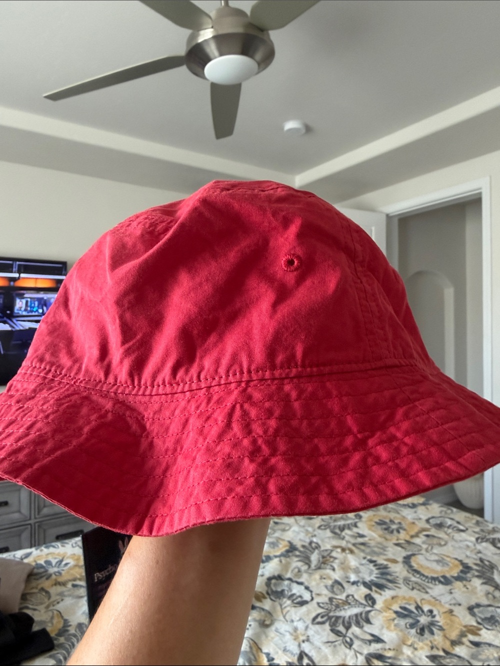 Psycho Bunny Red Bucket Hat - Picture 6 of 8